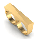 The initial design that the flex collection was built from, the Flex Double Finger Ring is a new must-have statement piece for any jewelry collection. Featuring a unique double-finger design, this attractive piece of jewelry is perfect for any style. The ring is made with high quality brass and 14K gold plated for durable wear. Add some flair and edge to any outfit with the Flex Double Finger Ring. Pair with the Flex Necklace to complete the look. 